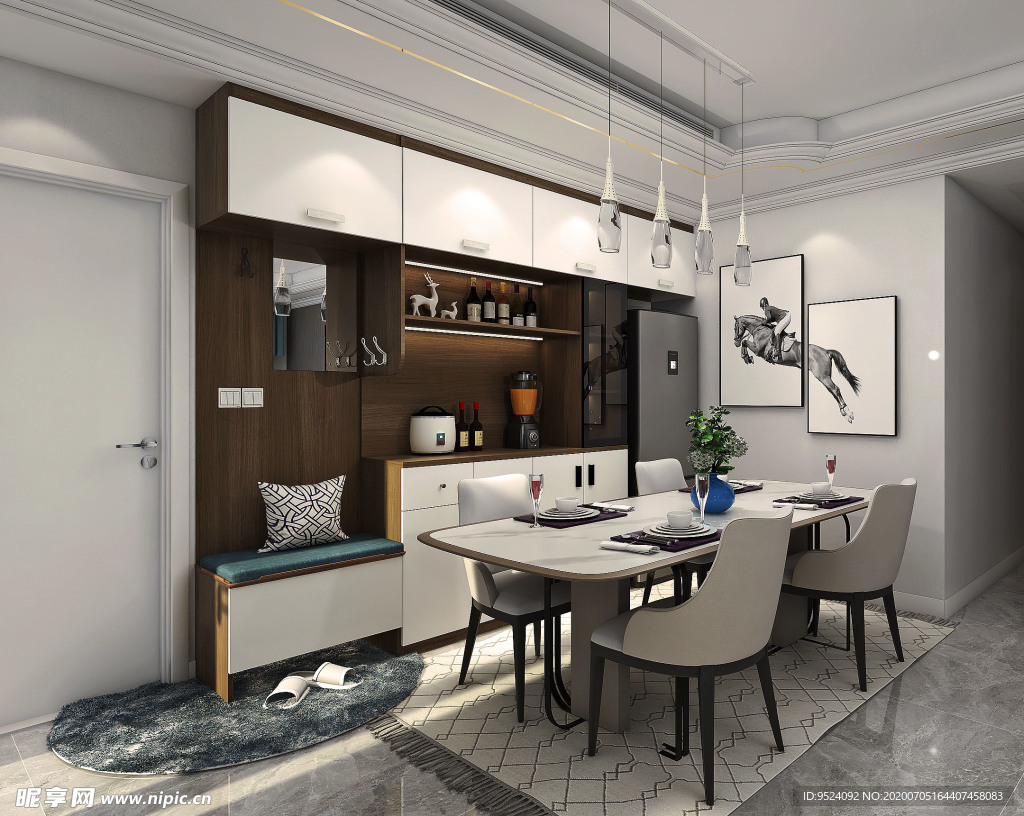 鞋柜餐边柜组合