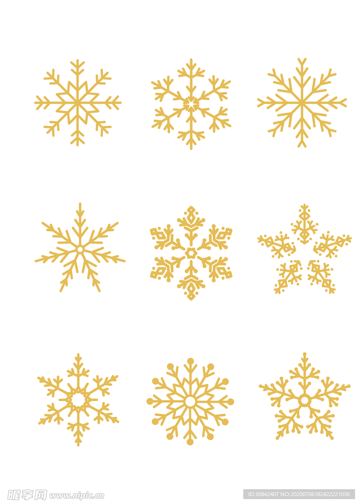 金色雪花