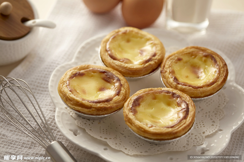 葡式蛋挞美食零食背景素材