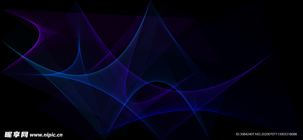 蓝色科技感线条