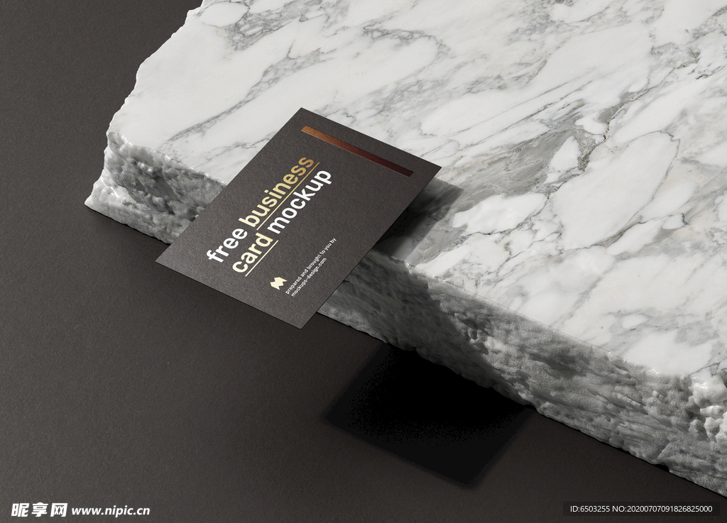 高端黑色名片样机