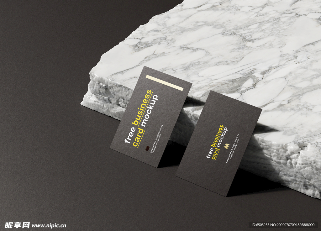 高端黑色名片样机