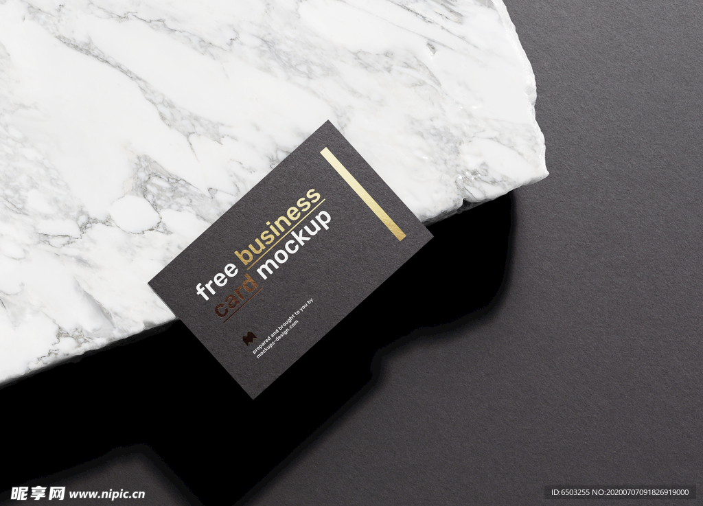 高端黑色名片样机