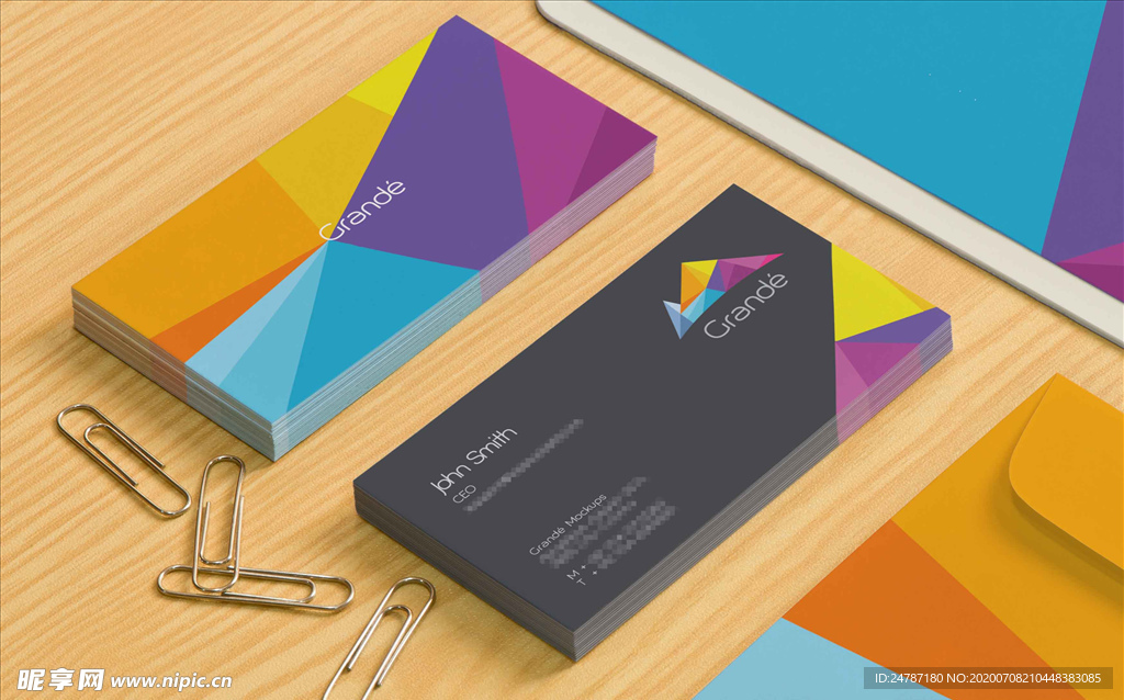 名片样机效果图