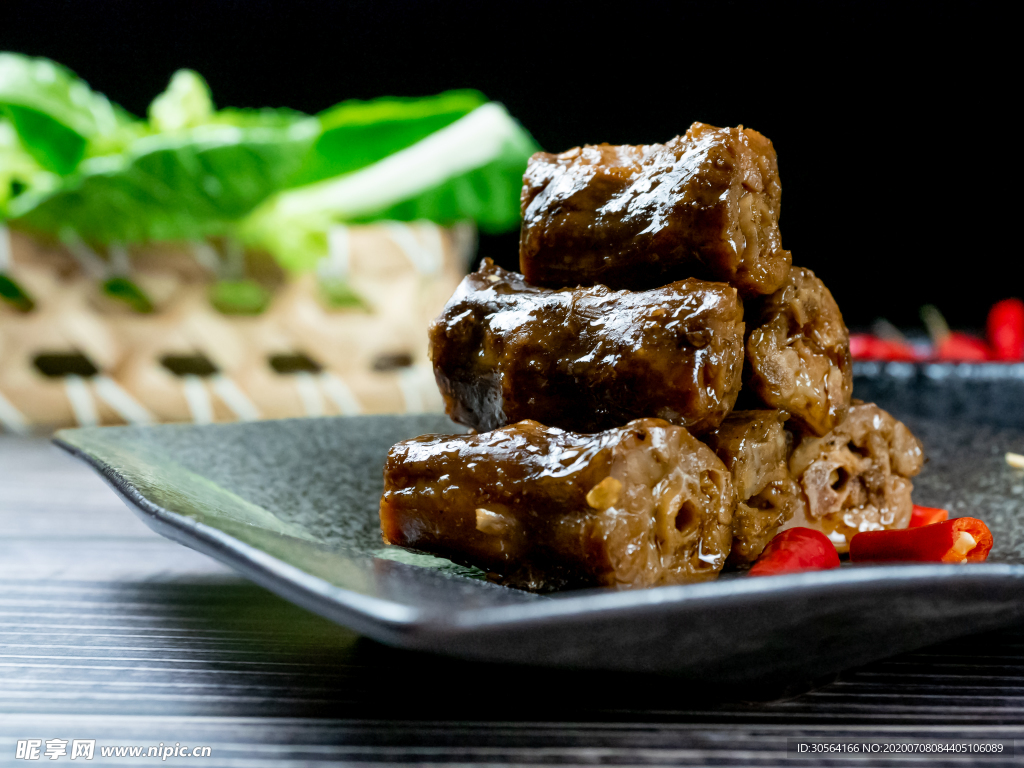 鸭脖美食特色食材背景素材