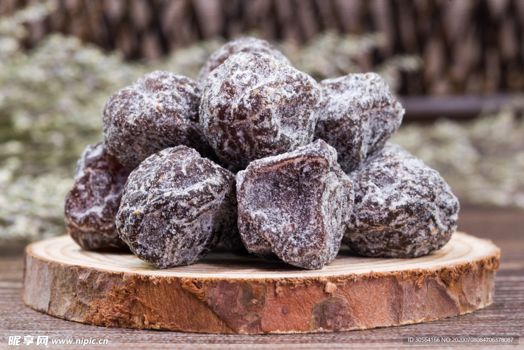 话梅零食干果休闲背景素材