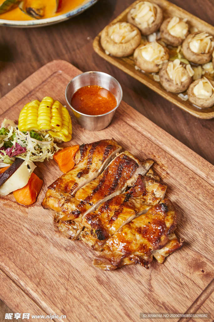 烤肉食材美食背景素材