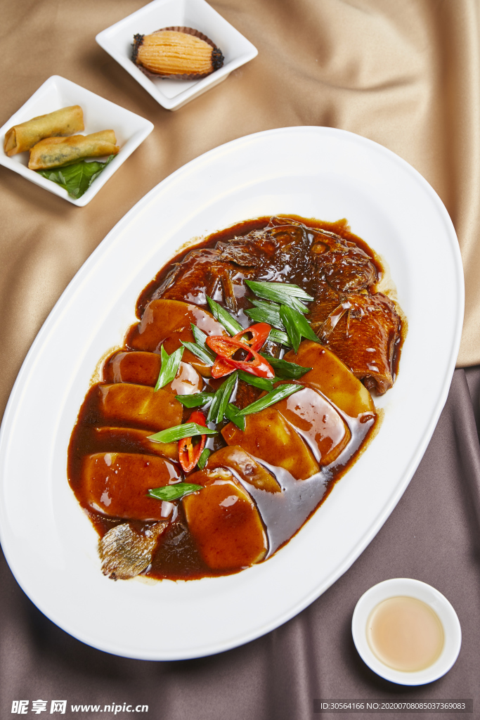 黄河鲤鱼食材美食背景素材