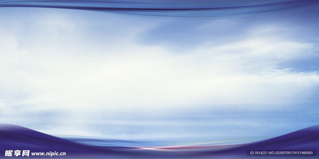 蓝色海洋蓝天背景