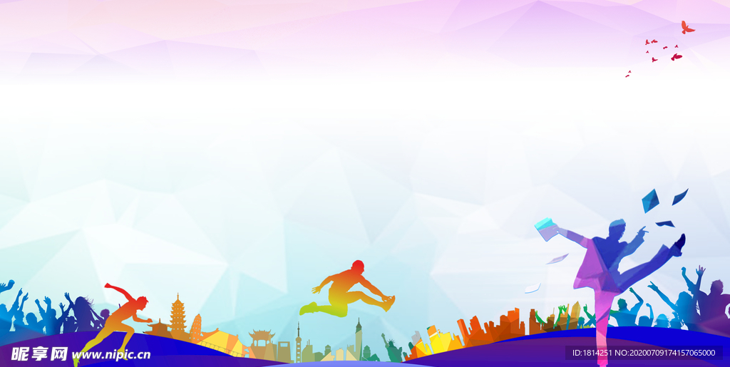 创客梦想彩色背景