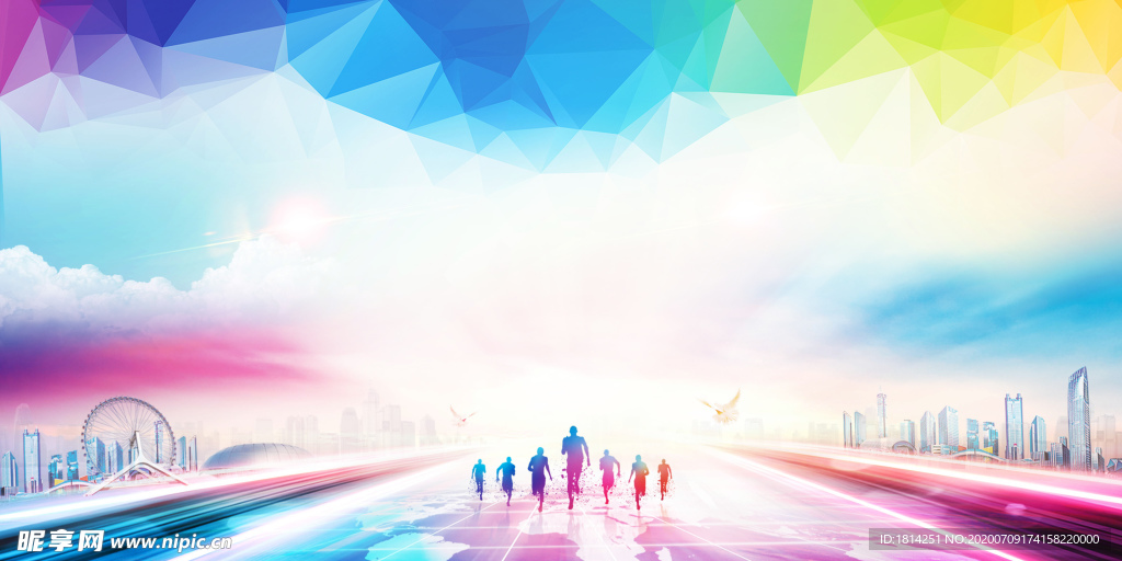 晶格彩色梦幻背景