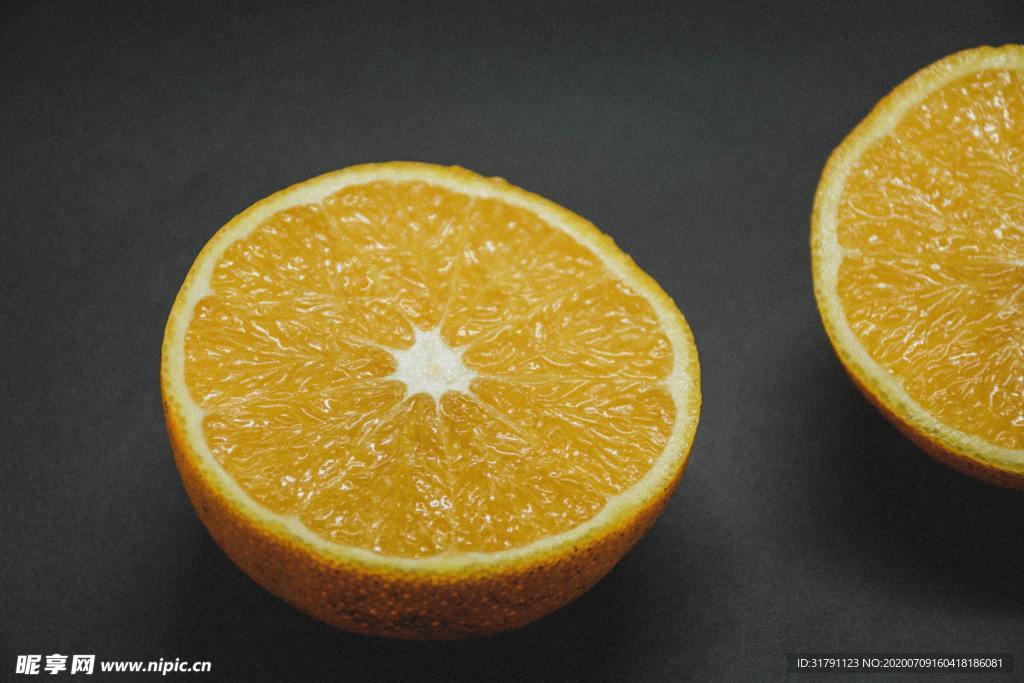 橙子 切开的橙子