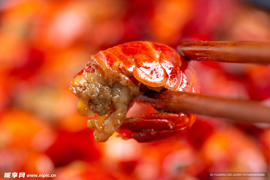 小龙虾尾特写