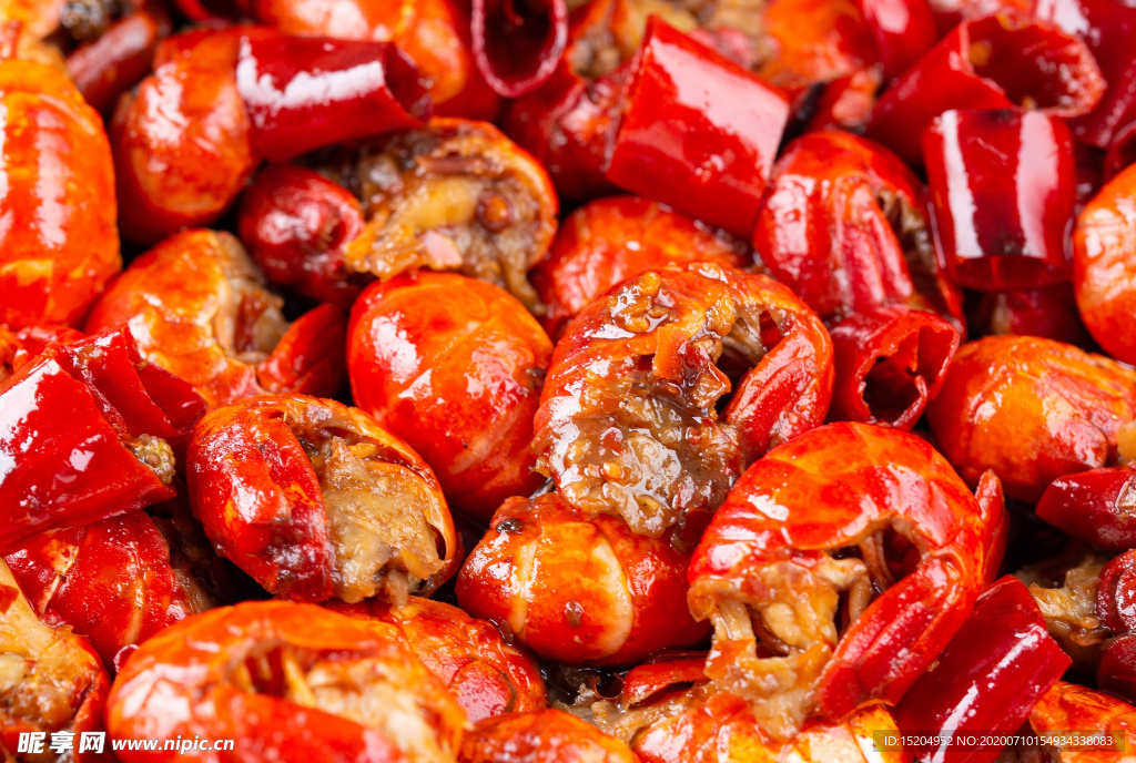 辣炒龙虾尾特写