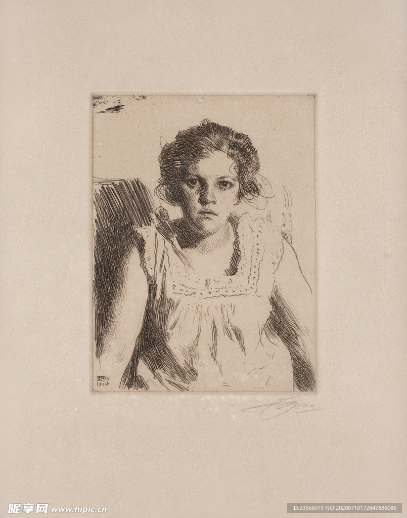 人物形象素描绘画