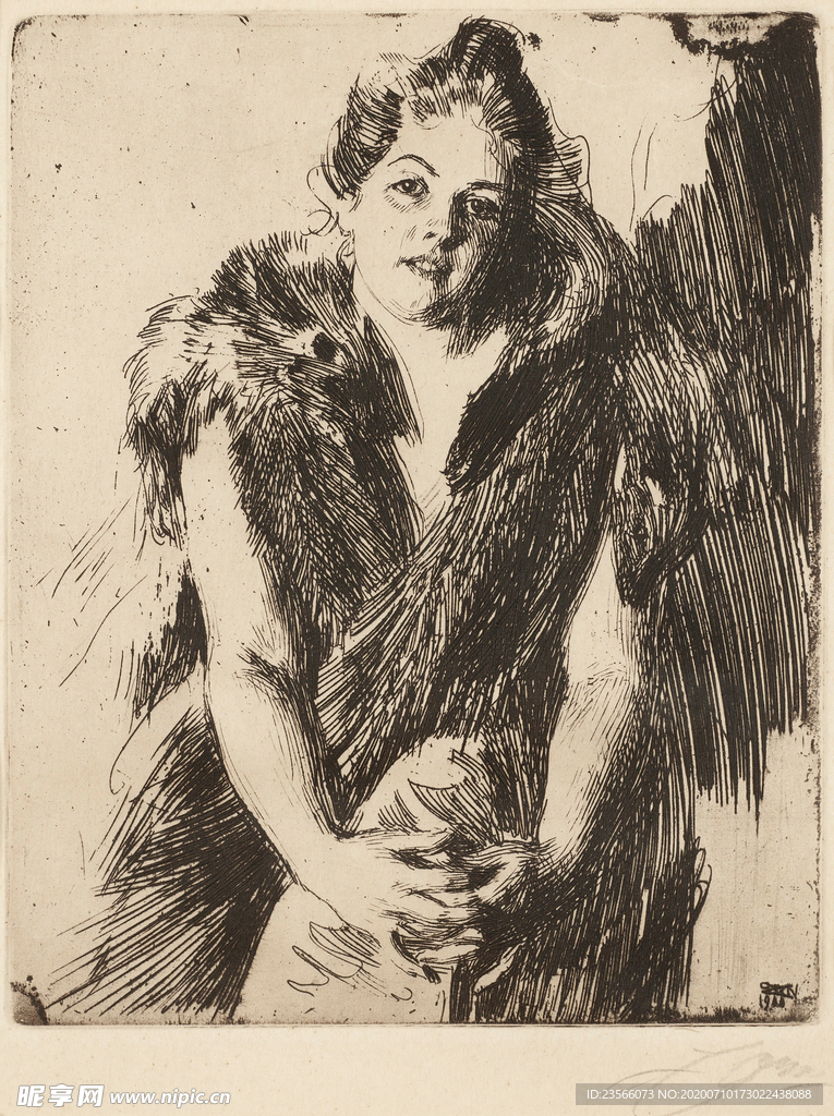 人物形象素描绘画