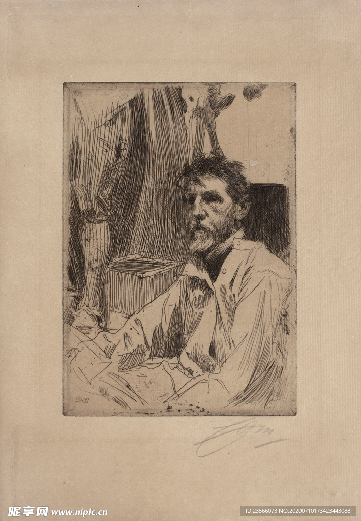 人物形象素描绘画