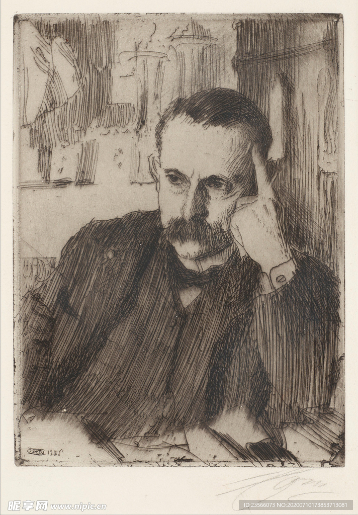 人物形象素描绘画