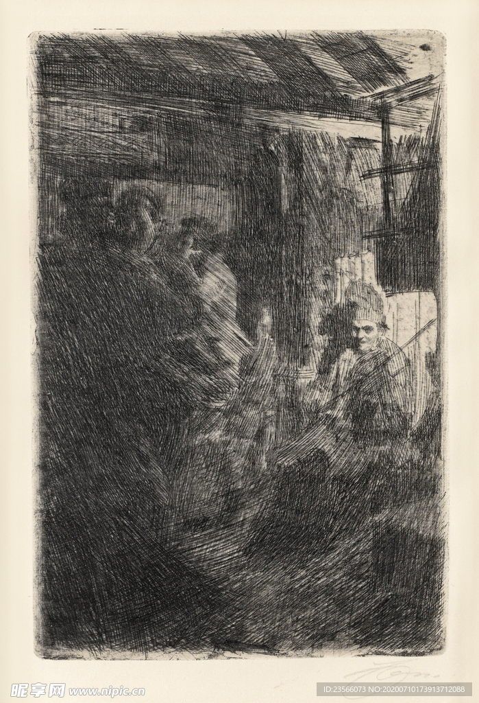 人物形象素描绘画