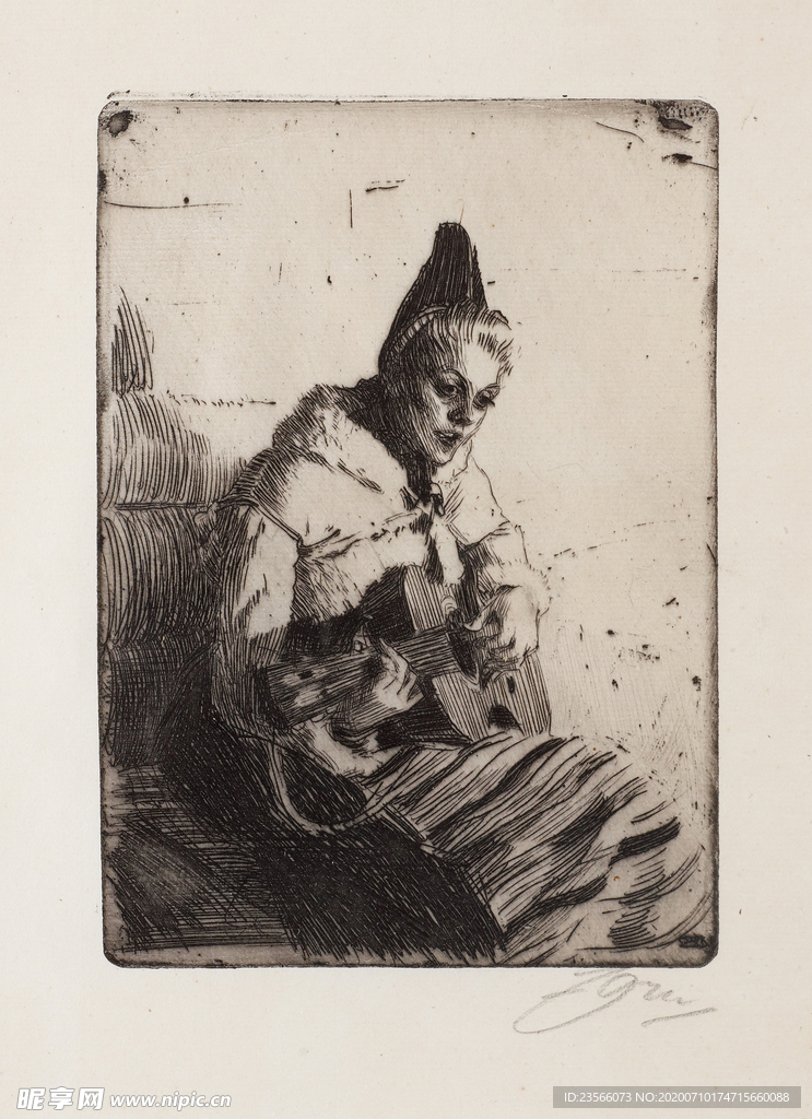 人物形象素描绘画