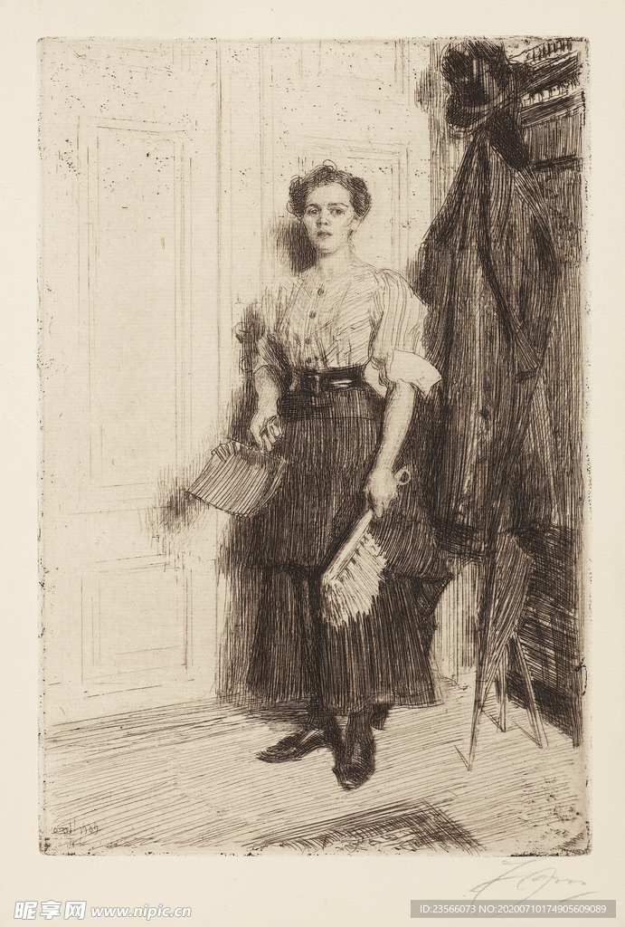 人物形象素描绘画