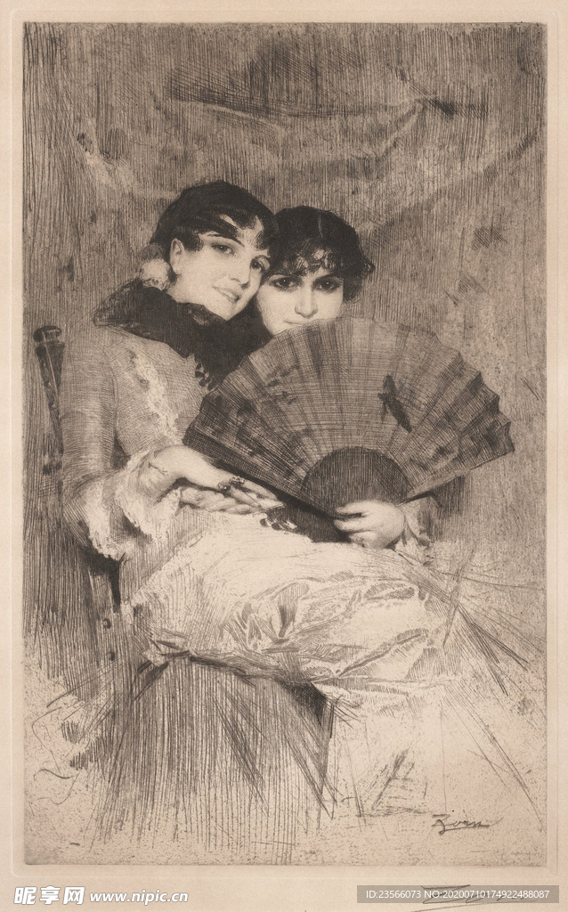 人物形象素描绘画