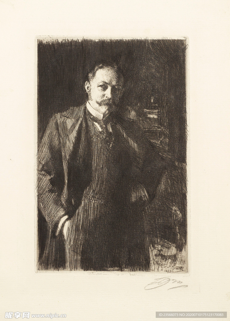 人物形象素描绘画