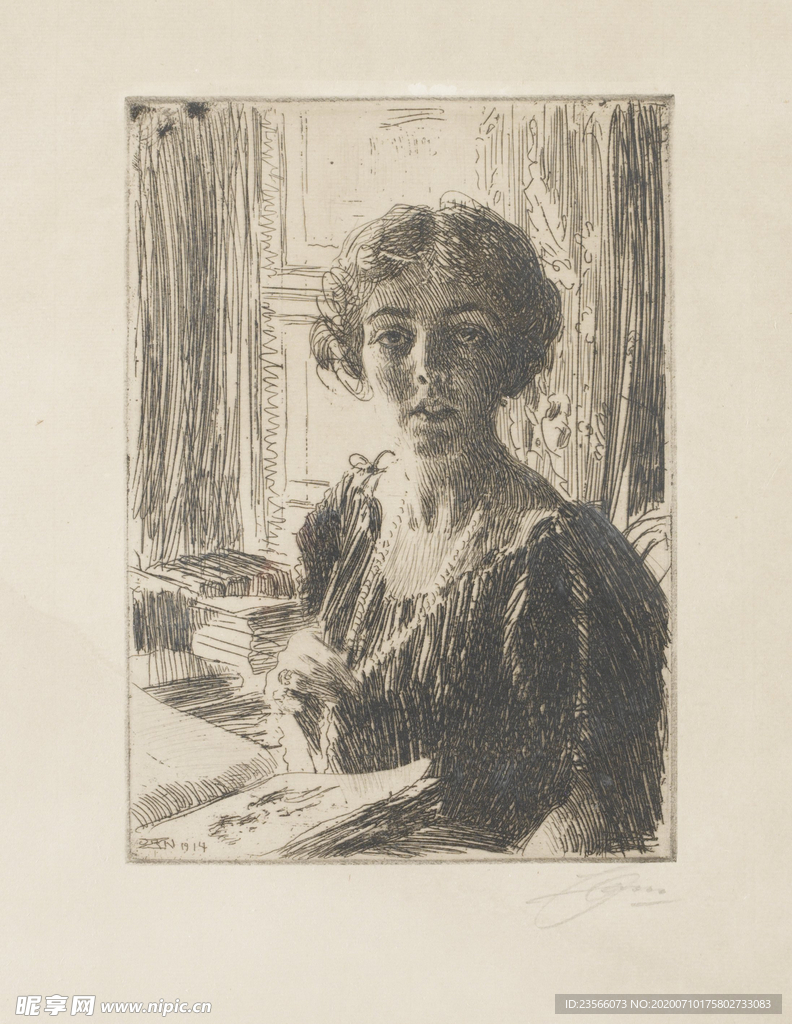 人物形象素描绘画