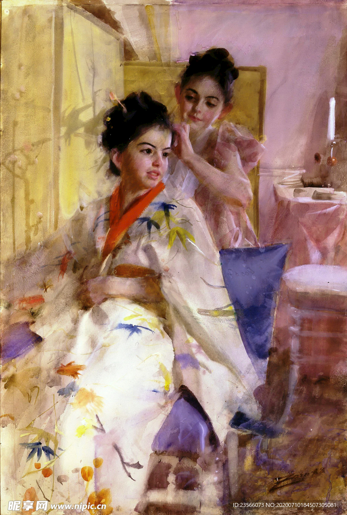 人物形象装饰油画