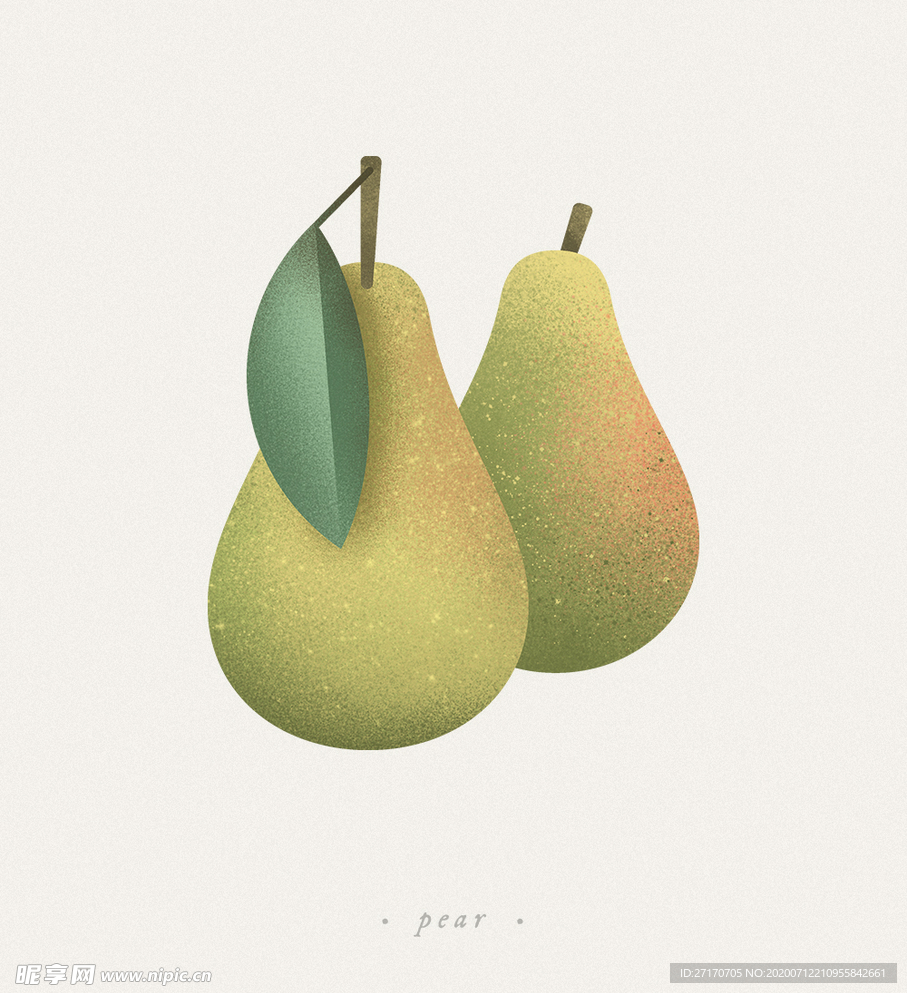 水果梨子psd免抠素材