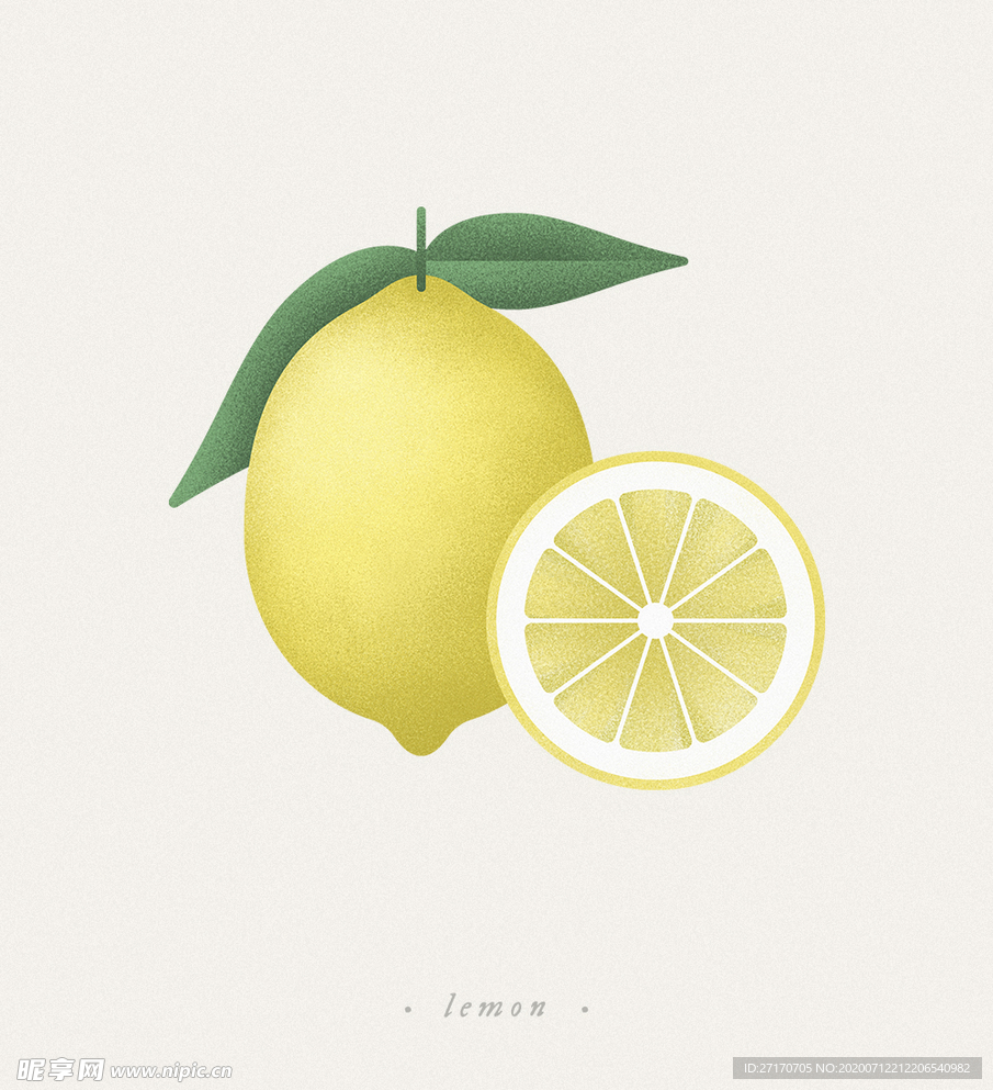 水果青柠檬psd免抠素材
