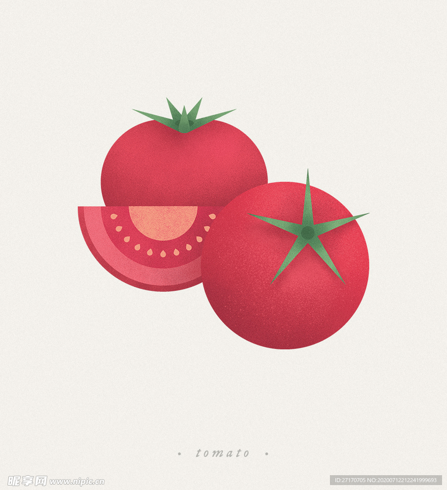 水果西红柿矢量psd免抠素材