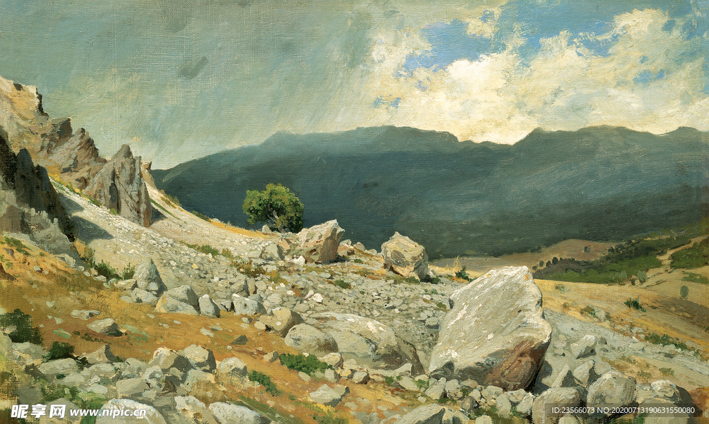 希施金树林风景油画