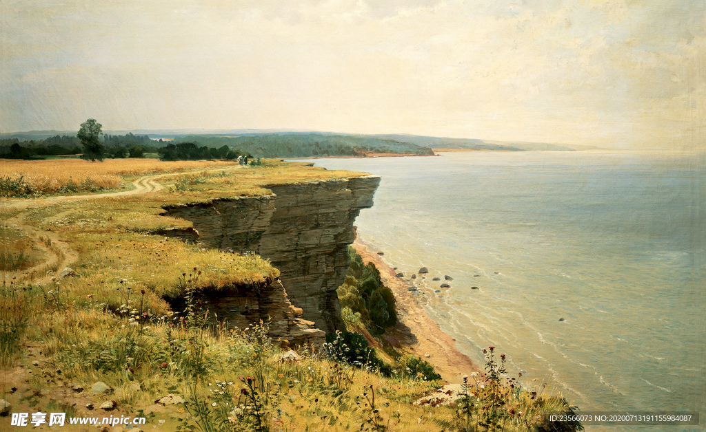 希施金树林风景油画