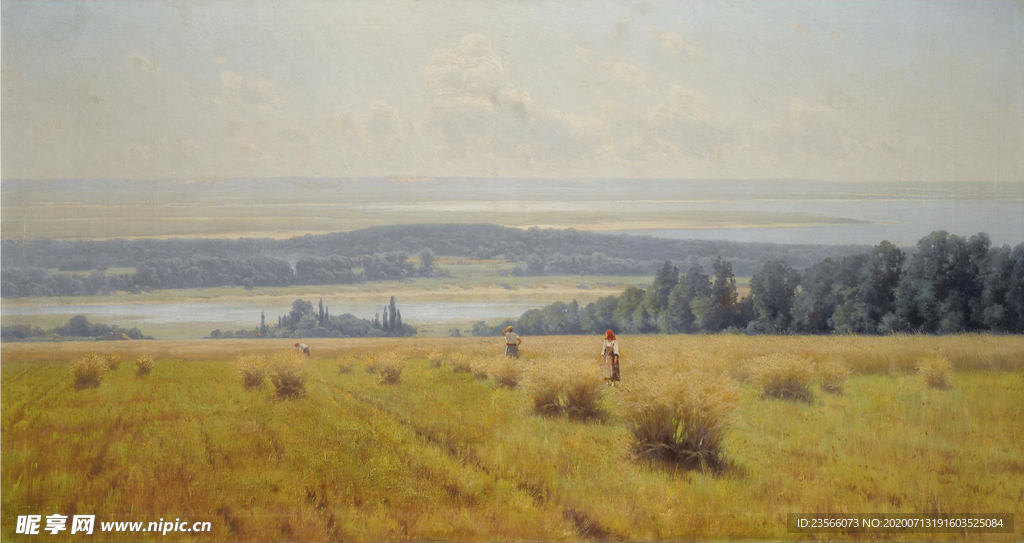 希施金树林风景油画