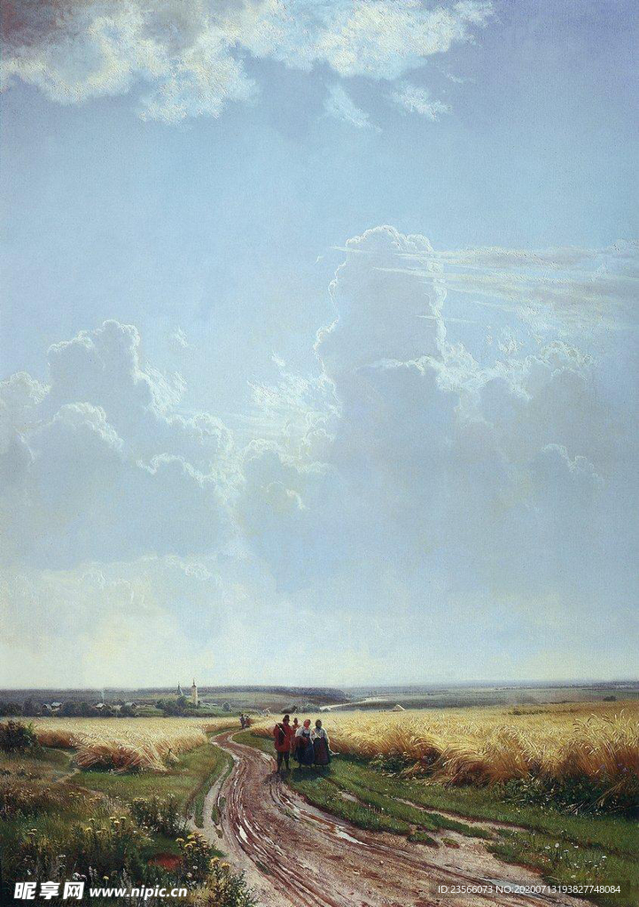 希施金树林风景油画