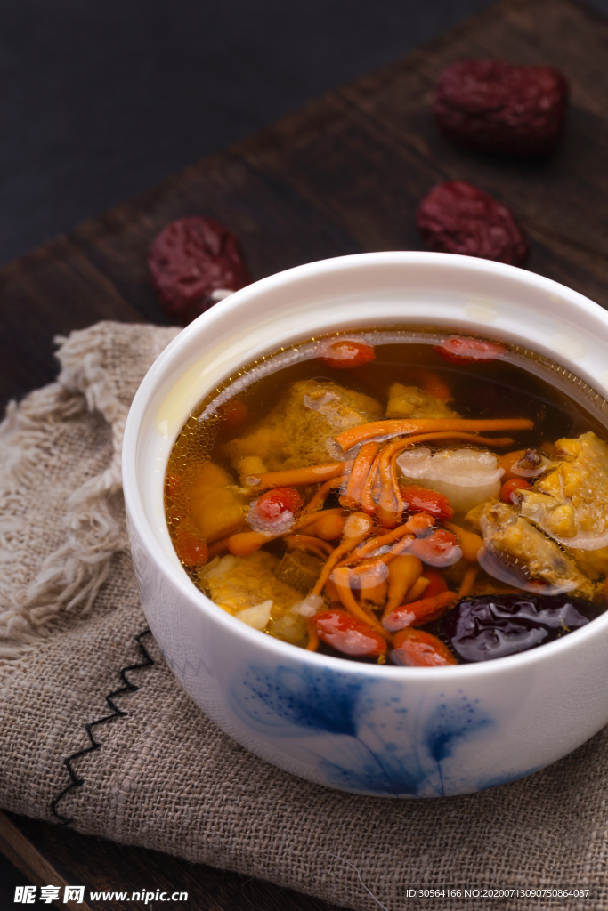 菌汤美食食材餐饮背景素材