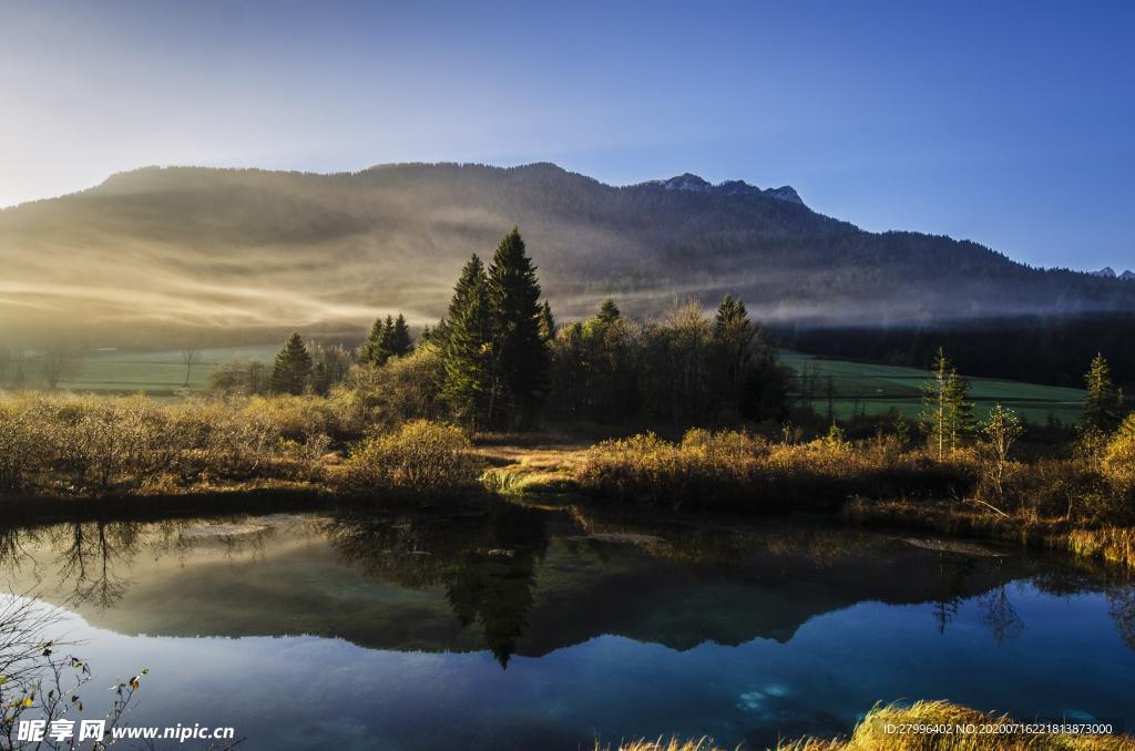 山水  森林一角 唯美  图片