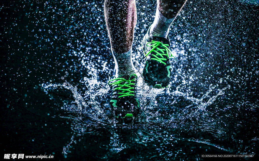 运动人物雨水水珠背景素材
