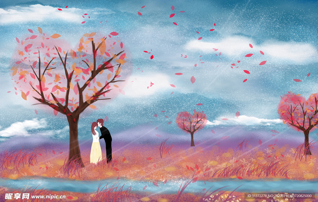 卡通情侣头像图片