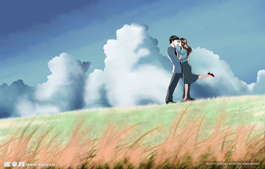 卡通情侣头像图片