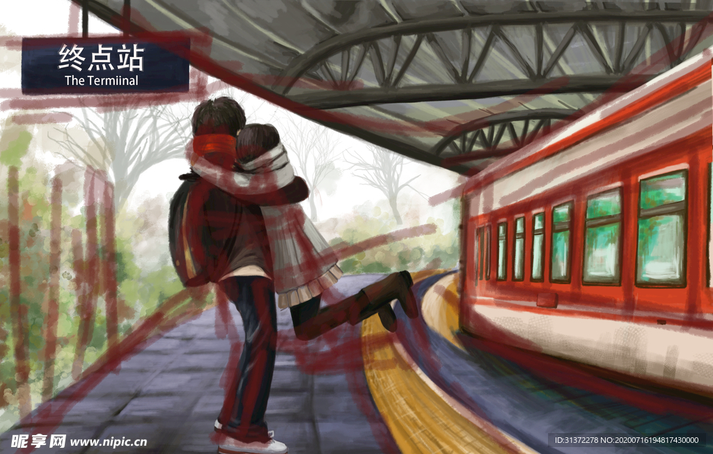 卡通情侣头像图片