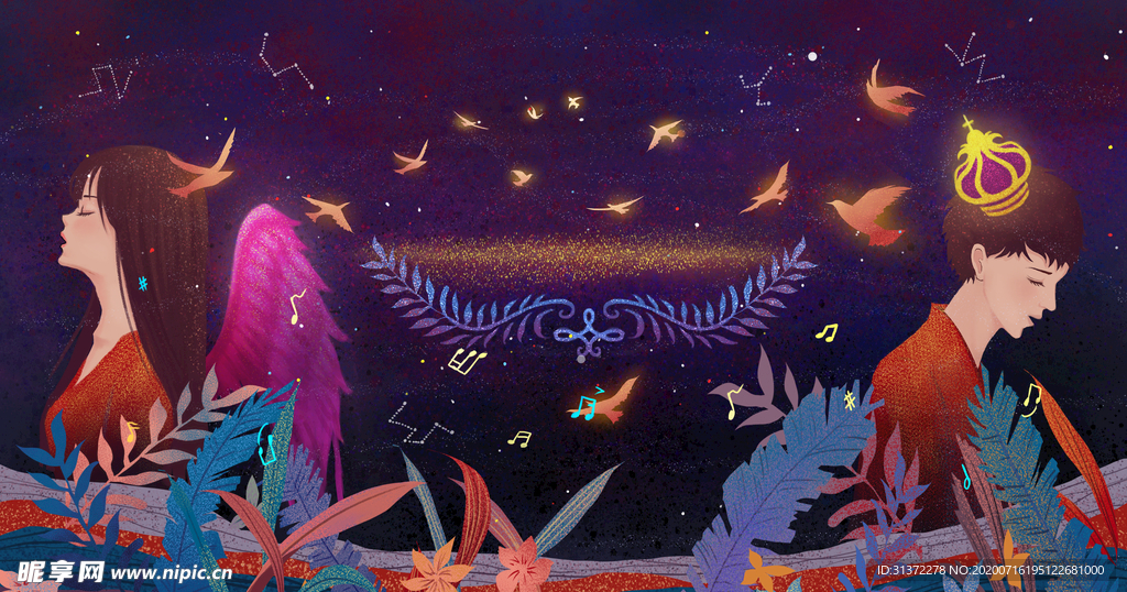 卡通情侣头像图片