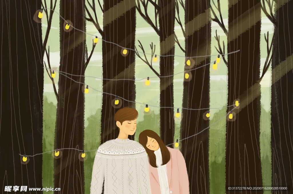 卡通情侣头像图片