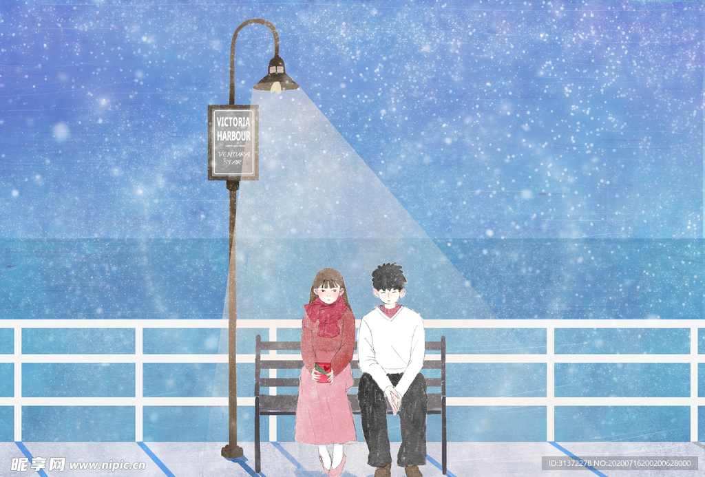 卡通情侣头像图片