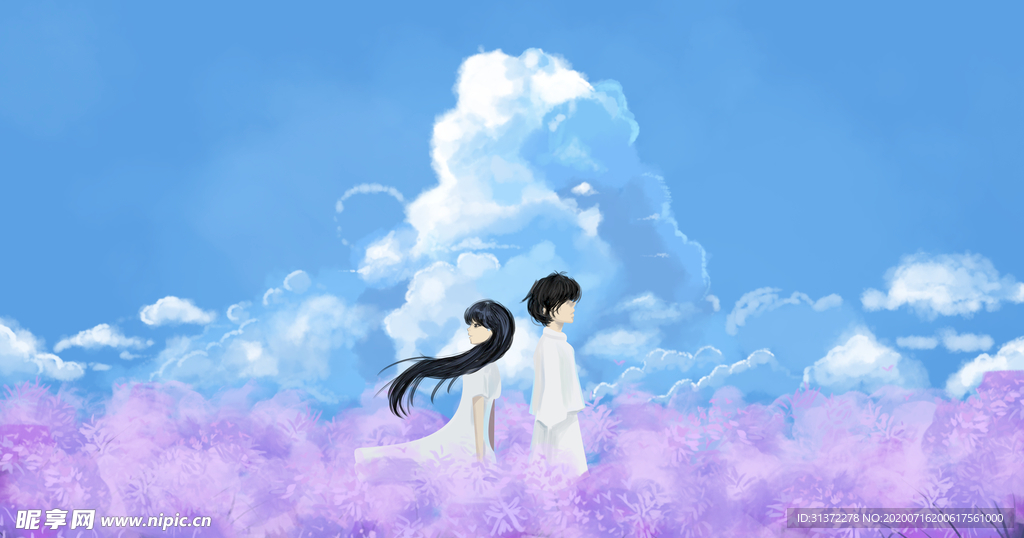 卡通情侣头像图片