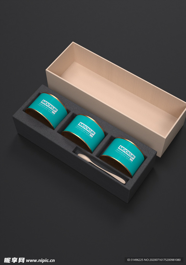 食品包装罐头包装盒样机