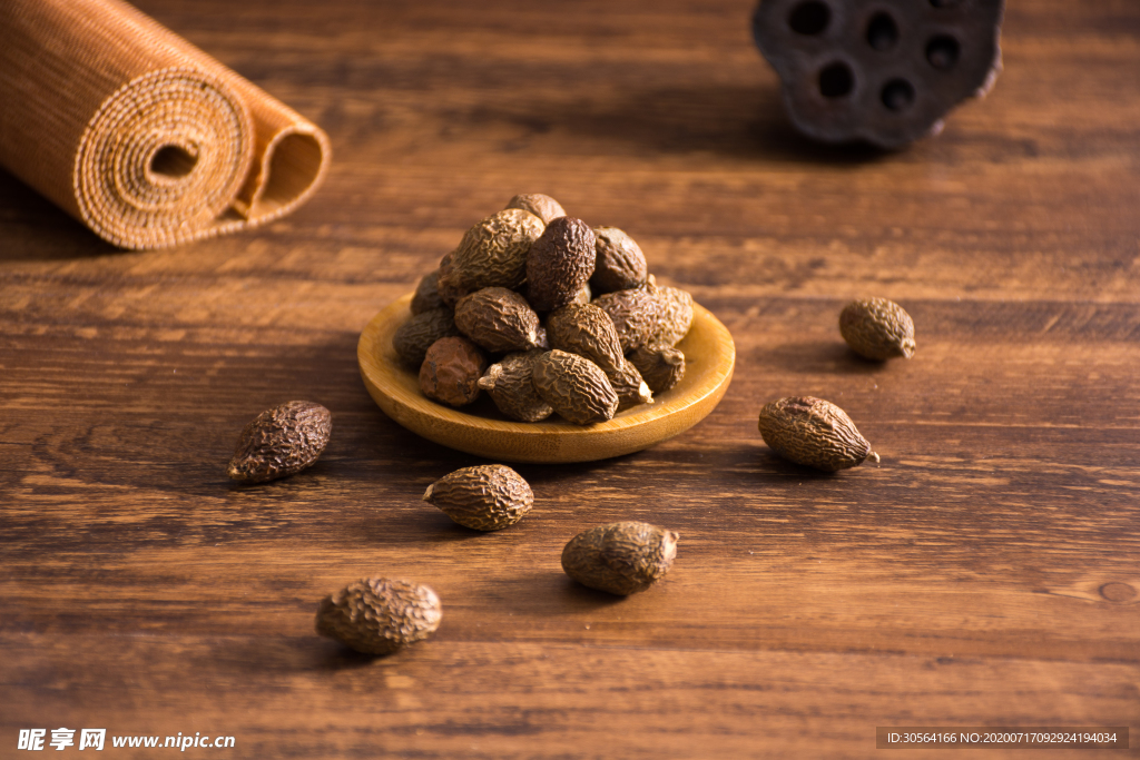 胖大海药材养生保健传统素材