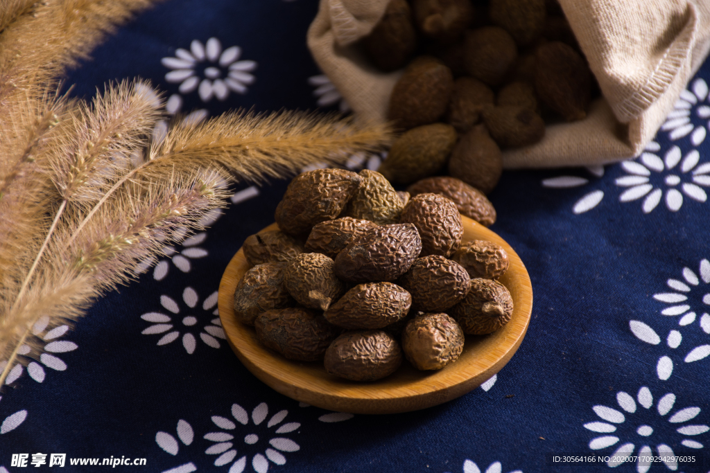 胖大海药材养生保健传统素材