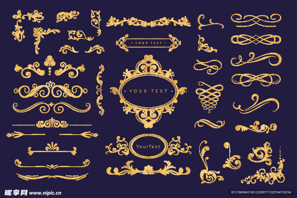 矢量花纹边框图片